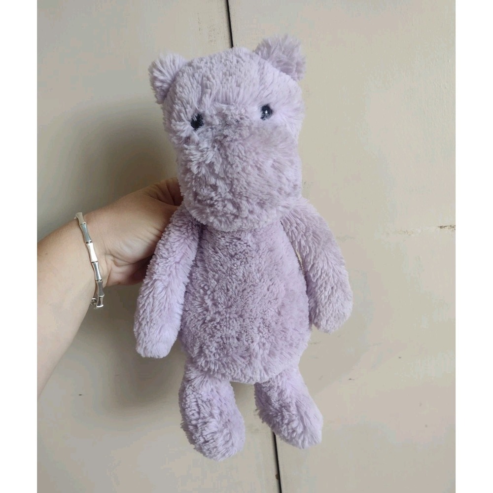 Jellycat London Bashful Hippo Medium Lilac Plush Stuffed Animal Purple Lavender